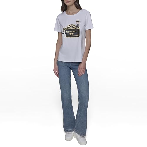 KARL LAGERFELD Women's Karl Character Graphic T-Shirt2