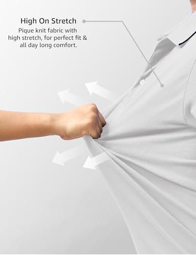 Image of Symbol Premium Men's Cotton Stretch Solid Polo T-Shirt (Regular Fit | Pique Knit)