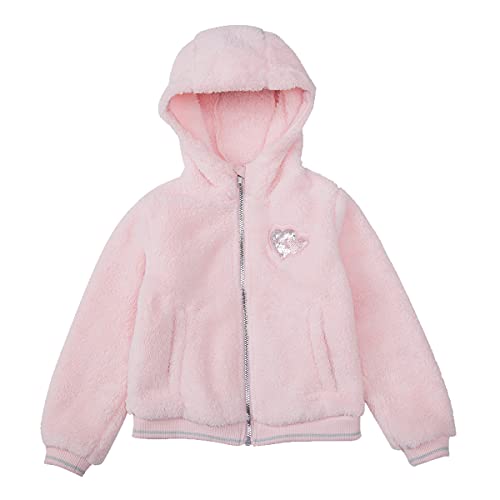 Rokka&Rolla Girls' Sherpa Fleece Full-Zip Warm Hooded Jacket