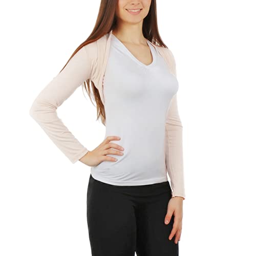 Toocool Boléro Femme Gilet Court Manches Longues Élasthanne Cardigan Élégant CC-816 [Beige,...