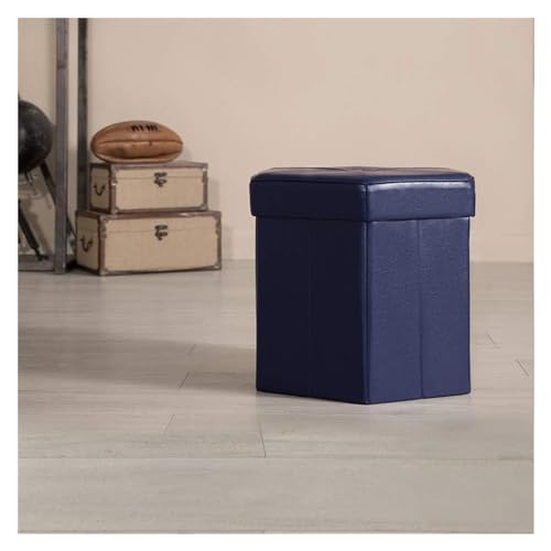 Repose-Pieds Ottoman Coffre de Rangement Antidérapant Gris
