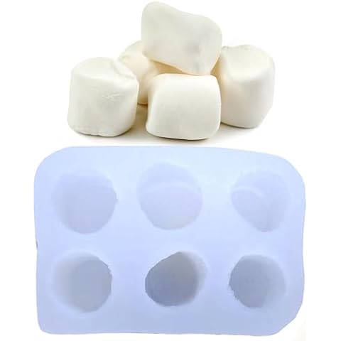 marshmallow silicone mold 6 cavities wax mold resin mold soap mold realistic marshmallow flexible mold Cover