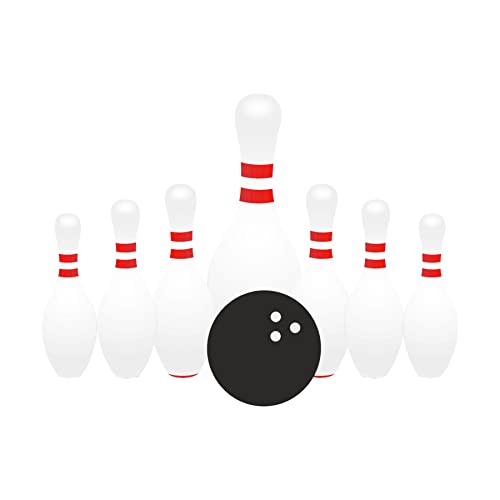 Image of Pretty UR Party Bowling Theme Paper Cutouts for Birthday Parties, Bowling Party Supplies decor, Birthday Party Decoration Cut-Outs - Red Black (10 pcs)