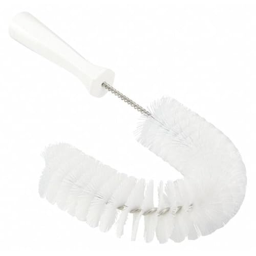 Image of 7 7 /8 in W Hook Brush, Medium, 5 1 /4 in L Handle, 15 1 /2 in L Brush, White, Polypropylene - 1 Each