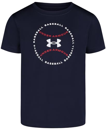 Image of Under Armour Boys Short Sleeve Baseball Graphic T-Shirt, Lightweight & Breathable, Relaxed Fit
