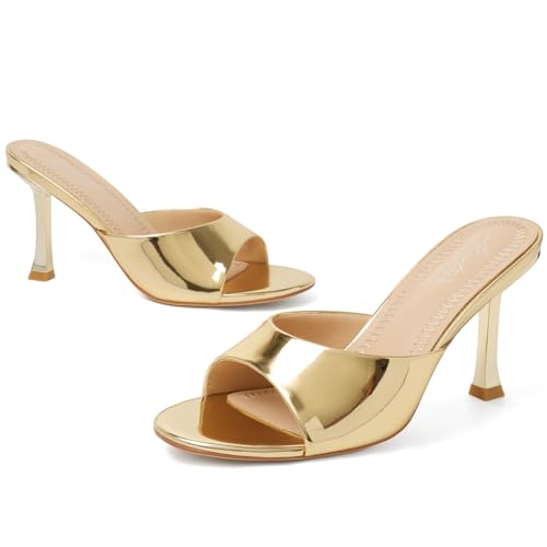 Image of Mostrin Kitten Heels for Women Round Toe Heels With Bow Vintage Mules Sexy Slip on Stiletto Backless Sandals for Party Daily