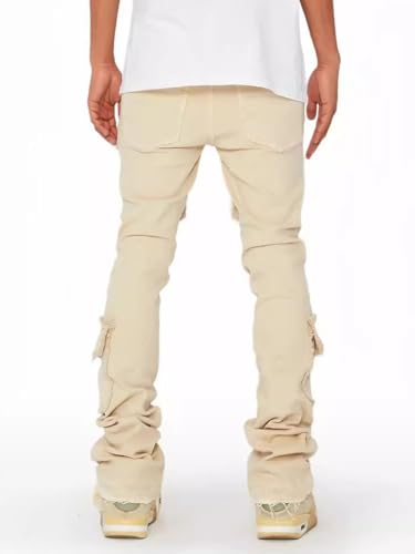 Mens Skinny Jeans Straight Leg Goth Grunge Punk Rock Hip Hop Streetwear Stacked Jeans2