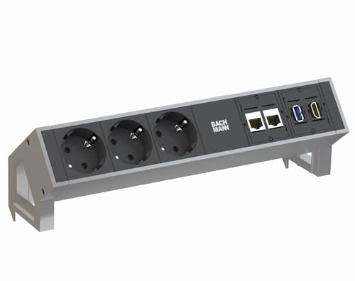 Bloc multiprise 3 prises avec USB Bachmann multiprise de bureau compacte - 5