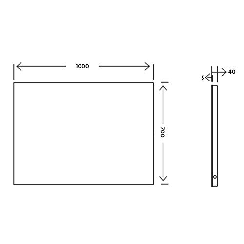 ENKI BM008 LED Bathroom Mirror Wall Mounted Bathroom Mirror 1000 x 700 mm Large Backlit Illuminated Shaving Makeup Vanity Mirror Waterproof IP44 Mains