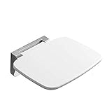 M-TOP Duschhocker Klappbar Hohenverstellbar Duschklappsitz Duschsitz Wandmontage Klappsitz Dusche Edelstahl Duschstuhl Belastbar 200kg für Kinder, Senioren und Kleinkinder1 Pack