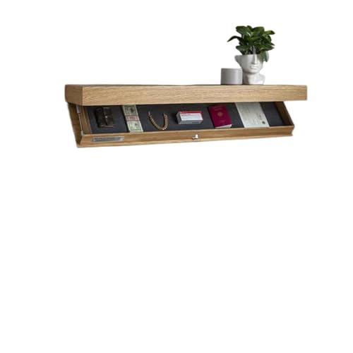 Genérico Compartimentos Secretos Estante de diseño con Compartimento Secreto for Fregar Platos Flotante Oculto Montaje en Pared(Khaki)