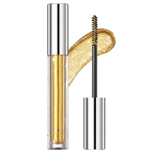 Vawolecy mascara colorato per ciglia, mascara glitter diamante colorato, ciglia arricciate di lunga durata scintillante lucido