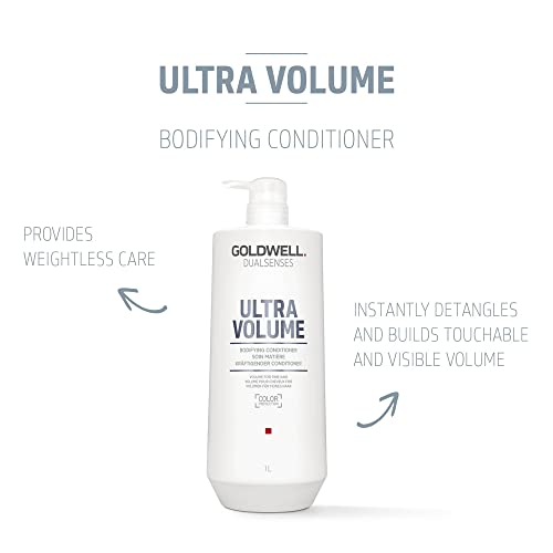 Goldwell Dualsenses Ultra Volume Conditioner, for Fine Hair Adds Volume & Weightless Care, 1L, White, 1 l (Pack of 1) - Image 2