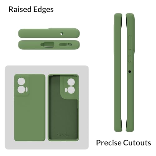 Image of SPRIG Compatible with Moto Edge 50 Fusion Premium SilkTone (Liquid Silicone) Back Cover Drop Tested Shock Proof Mobile Case for Men, Women, Boys and Girls with Camera Protection (Mint Green)