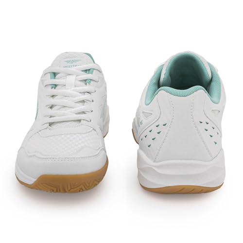 Image of Red Tape Women's Sneakers White Blue Pu Mesh Round Toe Lace-Up