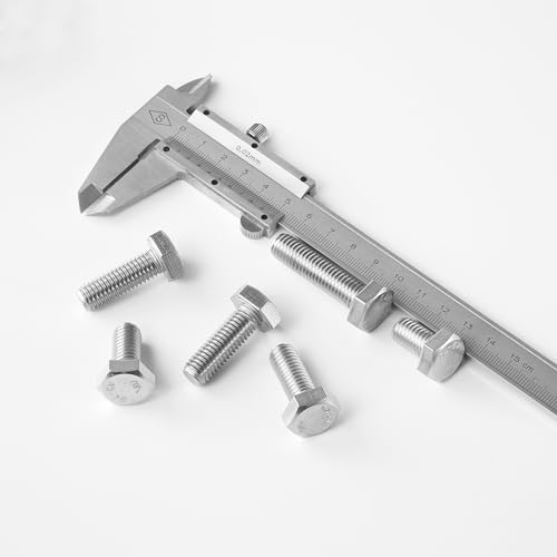 Image of M10 x 20mm 25mm 30mm 35mm 40mm Hex Bolts, Hexagon Head Screws, 304 Stainless Steel(A2-70), Metric Fully Thread, Bright Finish, Assortment Kit 15PCS