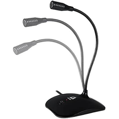 KLIM Talk USB - NEU 2023 - Standmikrofon PC und Mac - Kompatibel mit jedem Computer - Professionelles USB Mikrofon- High Definition Audio USB Microphone - Schwarz Cover