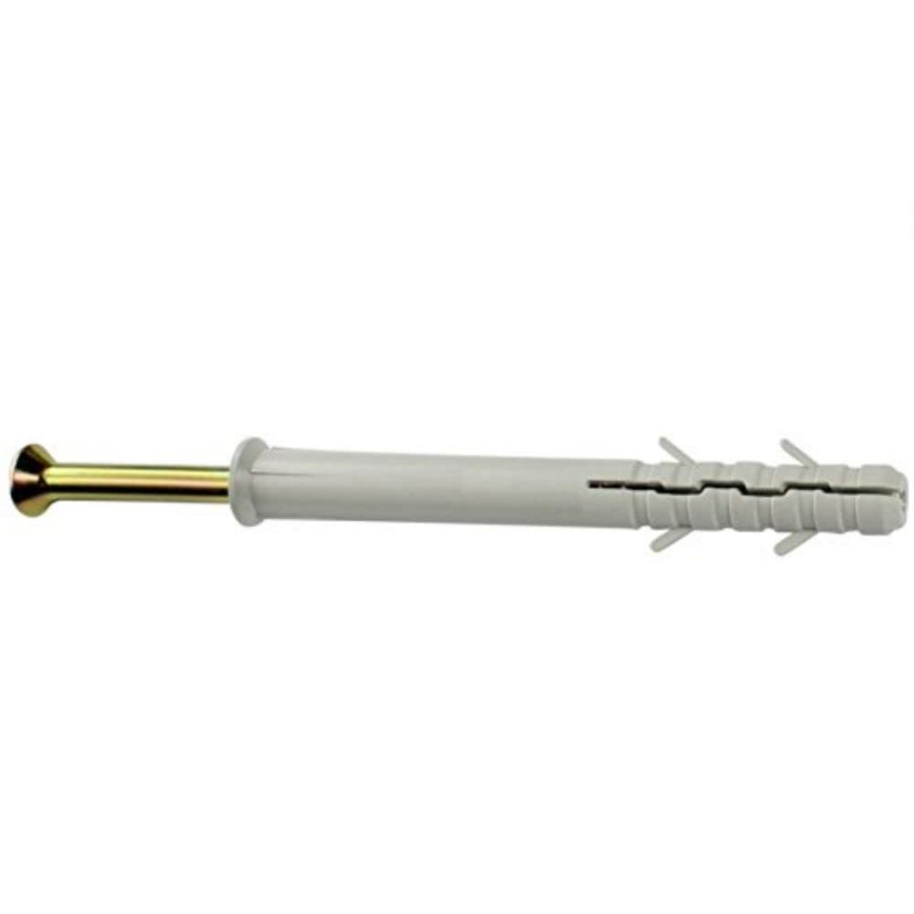 Bulk Hardware Merriway Bh02835 Frame Fixing Screw Type Nylon Plug M8 X 100 -12 Pcs