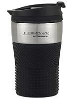 THERMOcafe by Thermos Vacuum Insulated Stainless Steel Travel Cup, 200ml, Black, HV200BK6AUS