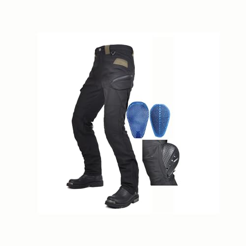 Pantalon moto tout-terrain blindé ajustable et réfléchissant toutes saisons