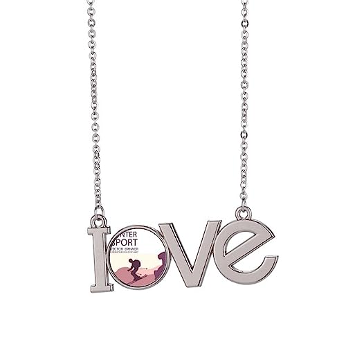 Collier bâtons de ski cadeau idéal passionnés sports d'hiver M
