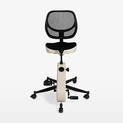 Skandika Office Bike | Bicicleta de escritorio para la oficina o en casa, compatible con la aplicación Kinomap, silla de bicicleta de hasta 150 kg, 8 niveles de resistencia | bicicleta estática