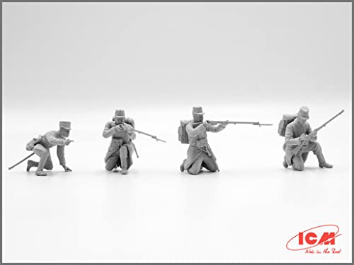 Kit de Modelo Figura Militar Plástica ICM WWI 1:35 miniatura 3
