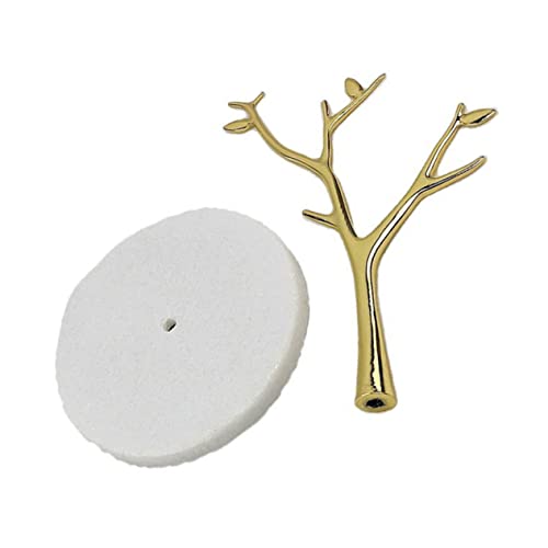 Organisateur pour les boucles d'oreilles colliers blanc arbre à bijoux avec socle marbre