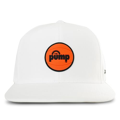 Reebok Mens Pump Hat - Snapback - Flat Brim - Cap - Structured - Retro - Classic - Streetwear - White