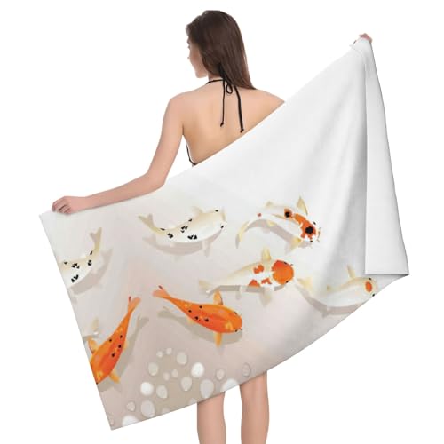 Serviette de bain carpes koï, cadeau idéal pour mariage et anniversaire - 2