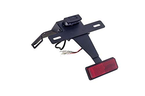 Puig 4735N Support de Plaque d'Immatriculation Noir Réglable pour Moto