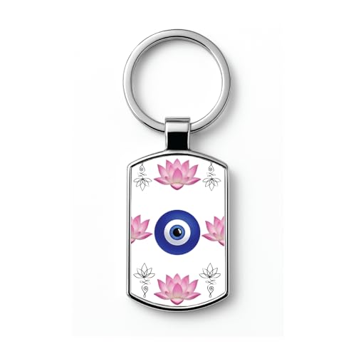 Image of Stylish Metal Keychains with Permanent Glossy Print - Inspirational Quotes & Spiritual Designs - Perfect Key chains for loved ones, Personal Use, Gifts & Return Gifts