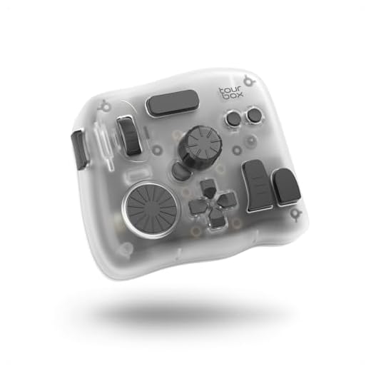 TOUR BOX Elite Plus, iPad-Zeichnen, Bluetooth-Controller für Video- und Foto- Bearbeitung, iPad/Mac/Windows-Konsole, Procreate Lightroom Photoshop LumaFusion DaVinci Resolve Programmierbares Tastatur