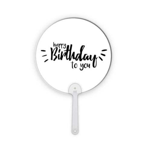 Éventail rond en plastique avec citation cadeau invité anniversaire