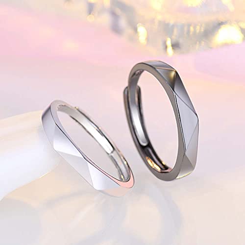 Mifynn Statement Ring For Couples Bamboo Ring For Women Men Adjustable Wedding Trendy Gold Plated Rings Jewelry Gift (Diamond Mirror) #TOP3