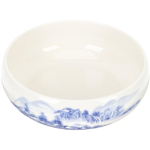 NUOBESTY Ceramic Hydroponic Planting Bowl Blue and White Por