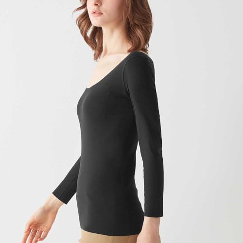 グンゼ キレイラボ あったかインナー 【縫い目がない】 吸湿発熱 起毛 暖かい 長袖インナー 襟ぐり広め KL9846N の商品画像 1