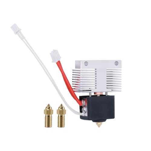 Hotend Kit für ELEGOO Neptune 4/Neptune 4 Pro, Ganzmetall Extruder Hot End Kit, hochtemperaturbeständiger Hotend Heizblock mit 2 Stück 0,4 mm Messingdüsen