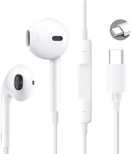 Fone de Ouvido Tipo C com Fio Compativel com Iphones, Android e A...