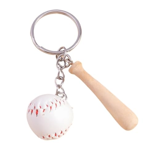 Llavero de coche con bate de béisbol de madera el regalo original para entusiastas del motor