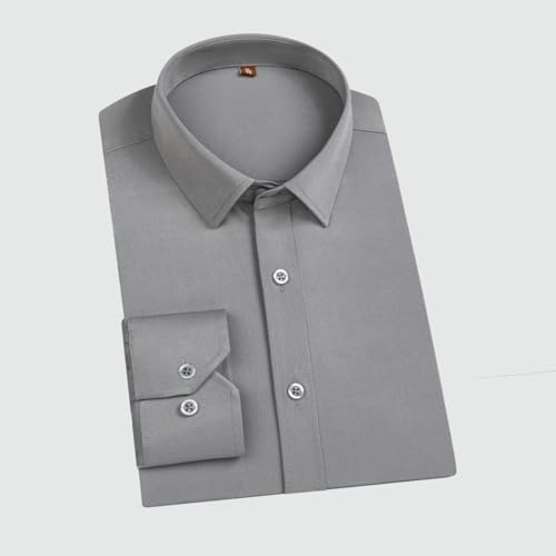 Chemise à manches longues élastique coupe ajustée blanche - 5