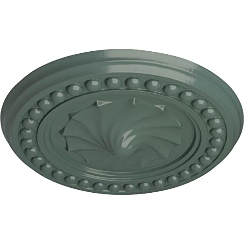 Médaillon de plafond en cuivre antique peint à la main style cloud burst - 3