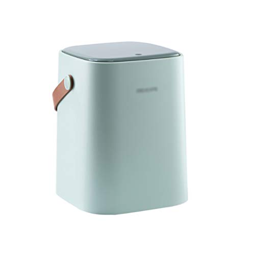 MYBA Trash Can Trash Bin Nordic Dustbin Can Plastic Waste Bin Home Office Trash Can with Lid Garbage Bin Bedroom Dust Bin Garbage Can (Color : Green)
