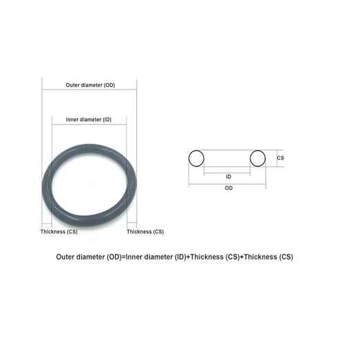 Joint d'étanchéité huile eau OD 8mm bague caoutchouc étanche diamètre 3.1mm - 4