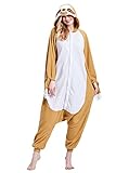 Magicalani Unisex Adult Animal Sloth Onesie Pajamas, Flannel Cosplay Animal One Piece Halloween Costume Sleepwear Homewear