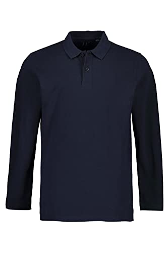 Comoda vestibilità JP1880 JP 1880 Polo da Uomo, Taglie Forti, L-8XL, Basic, Maniche Lunghe, piqué, Fino a 8 XL 799230, Blu Oltremare Scuro, 4XL