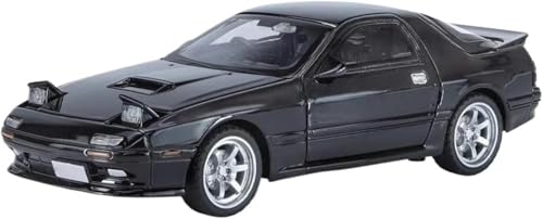Image of 1:32 Mazda RX-7 Diecast Metal Car Model, Pull Back Toy Car with Openable Doors, Sound & Light Effects, Alloy Vehicle for Kids Boys Girls & Collectors (Black)