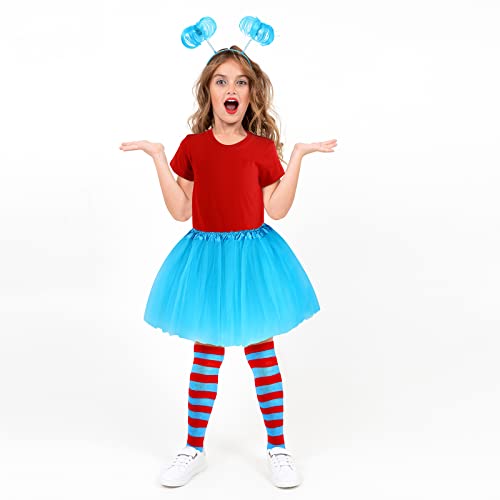 Disfraz completo para niña con falda tutu azul y accesorios miniatura 6