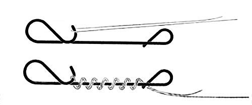 FANATIK Knotenlosverbinder 1022##S, M, L No-Knot Karabiner Fishing snap Wirbel Angel verbinder (Schwarz, M: 14mm - 9 Stück) Cover