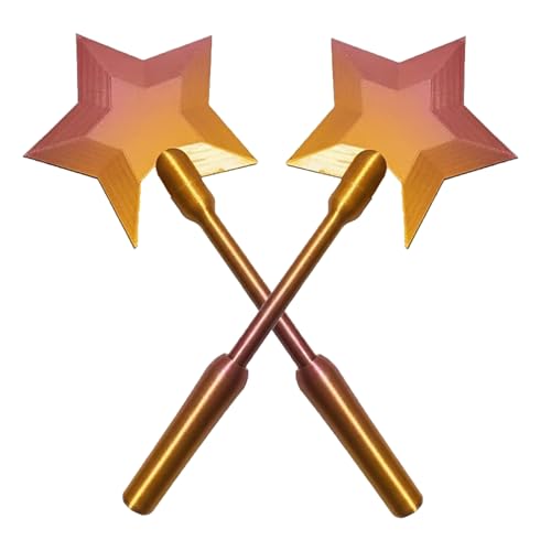 2 Pack 3D Printed Wand Tap to Pay 2026 Upgrade Star Magic Fairy Pay Wand Starlight Magic Wand Contactless Payment Card Holder Suitable Scenarios for Card Payment Easy Checkout (ROSE GOLD)